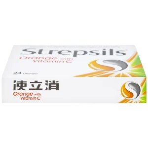 Viên ngậm Strepsils Orange with Vitamin C Reckitt Benckiser điều trị đau họng (2 vỉ x 12 viên)
