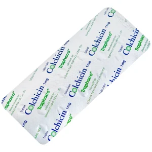 Thuốc Colchicin 1mg Traphaco phòng tái phát viêm khớp do gút và điều trị dài ngày bệnh gút (1 vỉ x 20 viên)