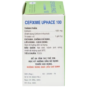 Bột pha hỗn dịch uống Cefixime Uphace 100mg điều trị nhiễm khuẩn (10 gói x 2g)