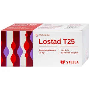 Thuốc Lostad T25 25mg Stella điều trị tăng huyết áp (3 vỉ x 10 viên)