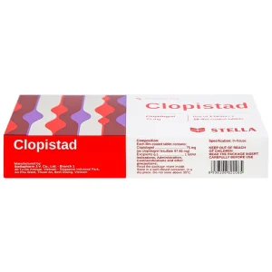 Thuốc Clopistad 75mg Stella phòng ngừa các biến cố do huyết khối động mạch (3 vỉ x 10 viên)