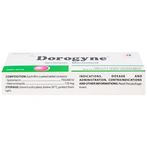 Thuốc Dorogyne Domesco điều trị các bệnh nhiễm khuẩn răng miệng cấp và mạn tính (2 vỉ x 10 viên)