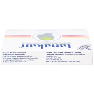 Thuốc Tanakan Ipsen điều trị triệu chứng rối loạn nhận thức ở người lớn tuổi (2 vỉ x 15 viên)