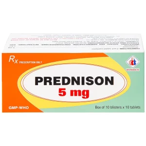 Thuốc Prednison 5mg Domesco điều trị viêm khớp dạng thấp (10 vỉ x 10 viên)