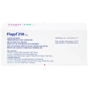 Thuốc Flagyl 250mg Sanofi điều trị nhiễm khuẩn (2 vỉ x 10 viên)