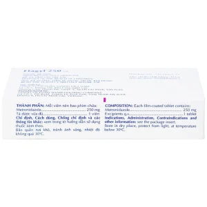 Thuốc Flagyl 250mg Sanofi điều trị nhiễm khuẩn (2 vỉ x 10 viên)