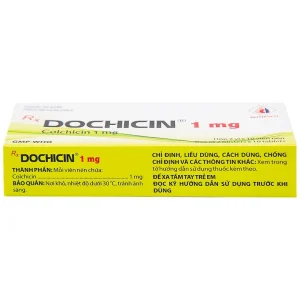 Thuốc Dochicin 1mg Domesco điều trị bệnh gút cấp tính (20 viên)