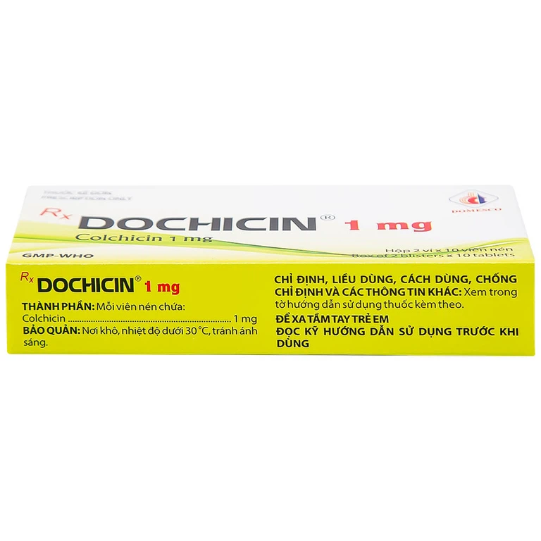 Thuốc Dochicin 1mg Domesco điều trị bệnh gút cấp tính (20 viên)