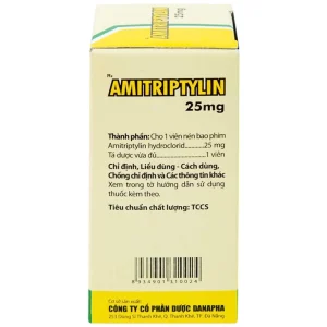 Thuốc Amitriptylin 25mg Danapha điều trị trầm cảm (100 viên)