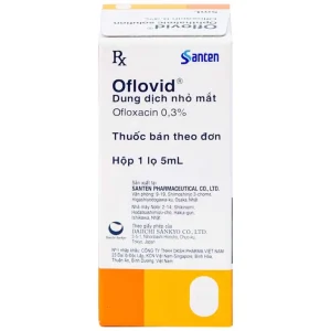 Thuốc nhỏ mắt Oflovid Santen điều trị viêm bờ mi, viêm túi lệ, lẹo, viêm kết mạc, viêm sụn mi (5ml)