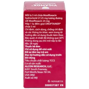 Thuốc nhỏ mắt Vigamox Alcon điều trị viêm kết mạc (5ml)
