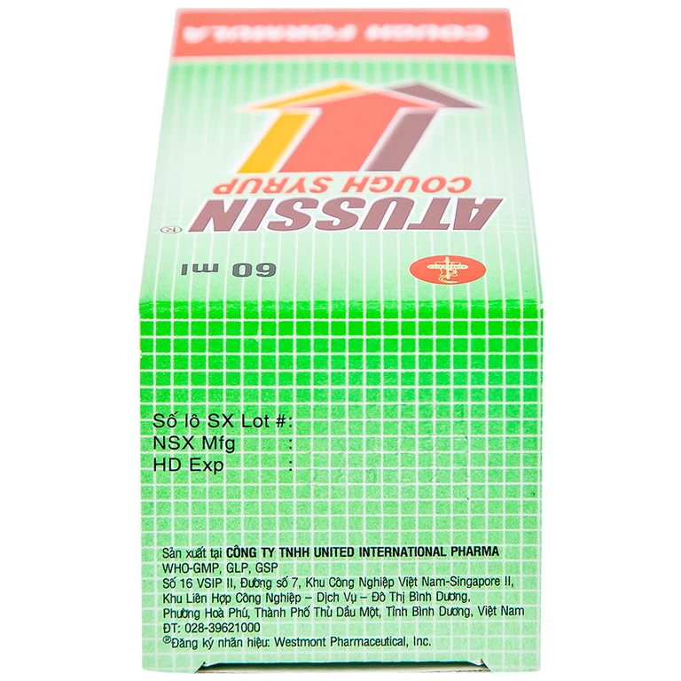 Siro ho Atussin United hỗ trợ giảm các triệu chứng ho (60ml)
