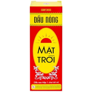 Dầu nóng Mặt Trời OPC điều trị nhức mỏi, tê thấp, đau lưng, cảm mạo, cúm (60ml)