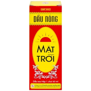 Dầu nóng Mặt Trời OPC điều trị nhức mỏi, tê thấp, đau lưng, cảm mạo, cúm (60ml)
