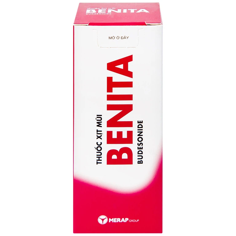 Thuốc xịt mũi Benita Merap điều trị viêm mũi dị ứng, polyp mũi (120 liều)