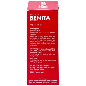 Thuốc xịt mũi Benita Merap điều trị viêm mũi dị ứng, polyp mũi (120 liều)