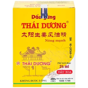 Dầu gừng Thái Dương điều trị đau đầu, đau lưng, đau dây thần kinh vai gáy (24ml)