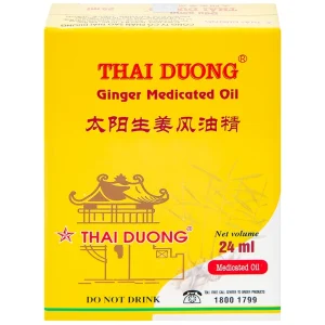 Dầu gừng Thái Dương điều trị đau đầu, đau lưng, đau dây thần kinh vai gáy (24ml)