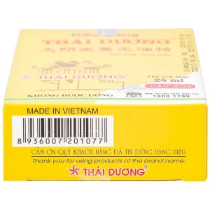 Dầu gừng Thái Dương điều trị đau đầu, đau lưng, đau dây thần kinh vai gáy (24ml)