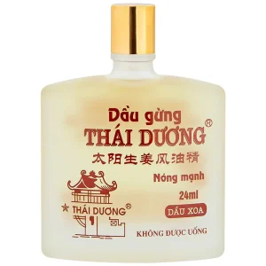 Dầu gừng Thái Dương điều trị đau đầu, đau lưng, đau dây thần kinh vai gáy (24ml)
