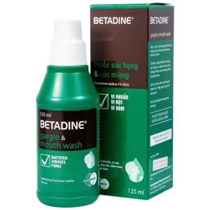Thuốc súc họng, súc miệng Betadine Gargle and Mouthwash điều trị viêm và nhiễm khuẩn miệng, họng (125ml)