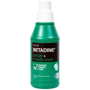 Thuốc súc họng, súc miệng Betadine Gargle and Mouthwash điều trị viêm và nhiễm khuẩn miệng, họng (125ml)
