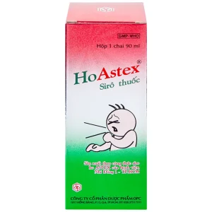 Siro HoAstex OPC điều trị ho, giảm ho trong viêm họng, viêm phế quản (90ml)