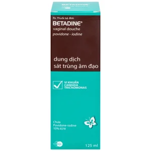 Dung dịch sát trùng âm đạo Betadine điều trị nhiễm trùng âm đạo (125ml)