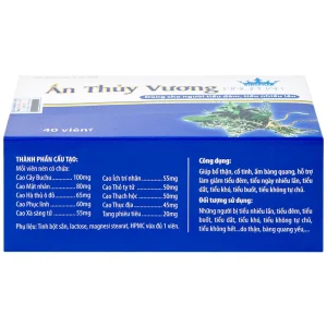 Viên uống Ấn Thủy Vương Kingphar bổ thận, giảm tiêu đêm, tiểu ngày nhiều lần (4 vỉ x 10 viên)