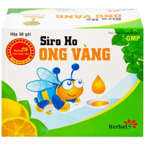 Siro ho Ong Vàng Thảo Dược Việt hỗ trợ làm ấm và sạch họng, giảm ho (30 gói x 5ml)