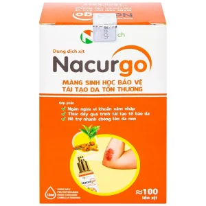 Dung dịch xịt Nacurgo màng sinh học bảo vệ, tái tạo da tổn thương (100 lần xịt)