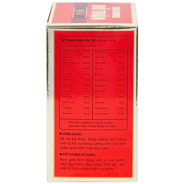 Viên uống Sâm Nhung Bổ Thận NV Dolexpharm hỗ trợ tráng dương, tăng cường sinh lực (30 viên)