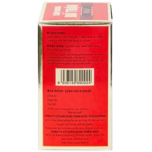 Viên uống Sâm Nhung Bổ Thận NV Dolexpharm hỗ trợ tráng dương, tăng cường sinh lực (30 viên)