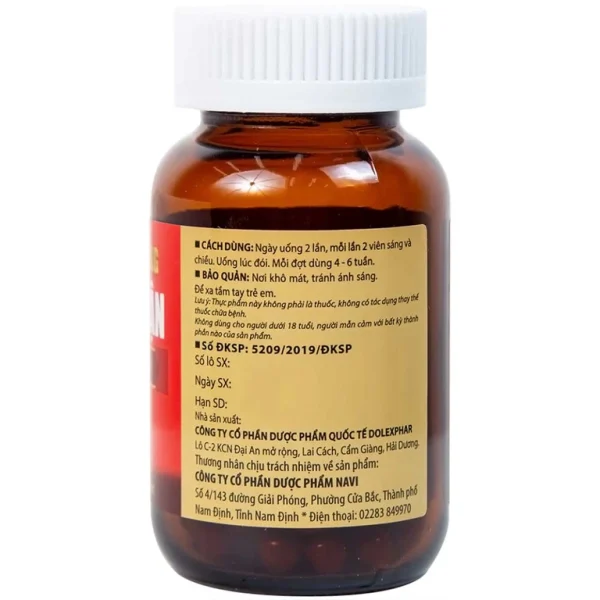 Viên uống Sâm Nhung Bổ Thận NV Dolexpharm hỗ trợ tráng dương, tăng cường sinh lực (30 viên)