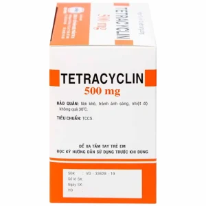 Thuốc Tetracyclin 500mg Uphace điều trị nhiễm khuẩn đường hô hấp (10 vỉ x 10 viên)