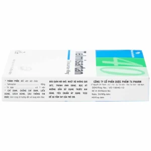Thuốc Telmisartan 40 TV.Pharm điều trị tăng huyết áp (3 vỉ x 10 viên)