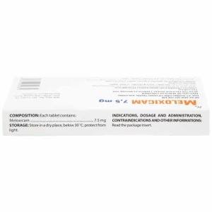 Thuốc Meloxicam 7.5mg điều trị viêm xương khớp, viêm cột sống (2 vỉ x 10 viên)