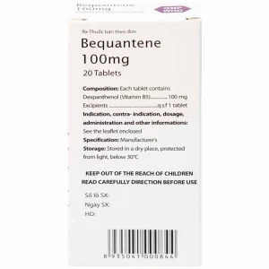 Thuốc Bequantene 100mg Mediplantex điều trị chứng rụng tóc lan tỏa (2 vỉ x 10 viên)