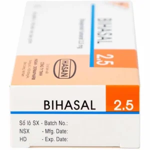 Thuốc Bihasal 2.5 Hasan điều trị tăng huyết áp, đau thắt ngực, suy tim mạn tính ổn định (5 vỉ x 10 viên)