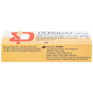Thuốc Debridat 100mg Pfizer điều trị triệu chứng đau, rối loạn nhu động ruột và khó chịu đường ruột (30 viên)