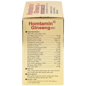 Thuốc Homtamin Ginseng Korea United cung cấp vitamin và muối khoáng (12 vỉ x 5 viên)