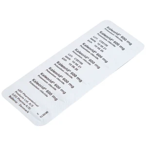 Viên nén Kaleorid 600mg LEO phòng ngừa và điều trị giảm kali huyết (3 vỉ x 10 viên)