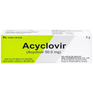 Kem bôi da Acyclovir Sinil điều trị nhiễm virus Herpes simplex (5g)