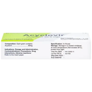Kem bôi da Acyclovir Sinil điều trị nhiễm virus Herpes simplex (5g)
