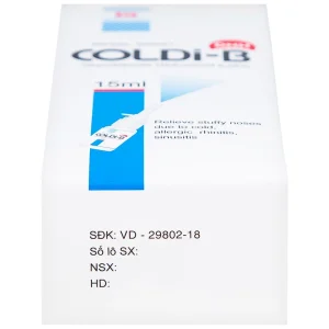 Thuốc xịt mũi Coldi-B Nam Hà giảm ngạt mũi do cảm lạnh, viêm mũi dị ứng, viêm xoang (15ml)