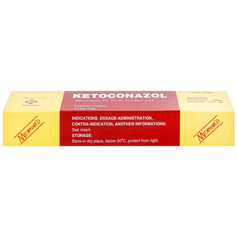 Kem bôi da Ketoconazol 2% Medipharco điều trị các bệnh nấm da và niêm mạc (10g)