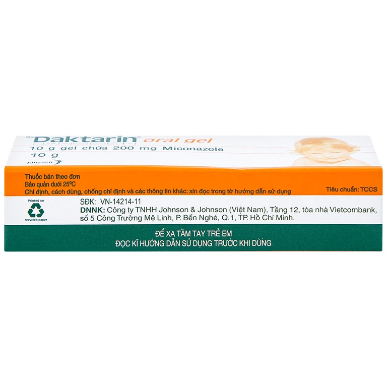 Gel Daktarin Oral Janssen điều trị nhiễm nấm candida (10g)