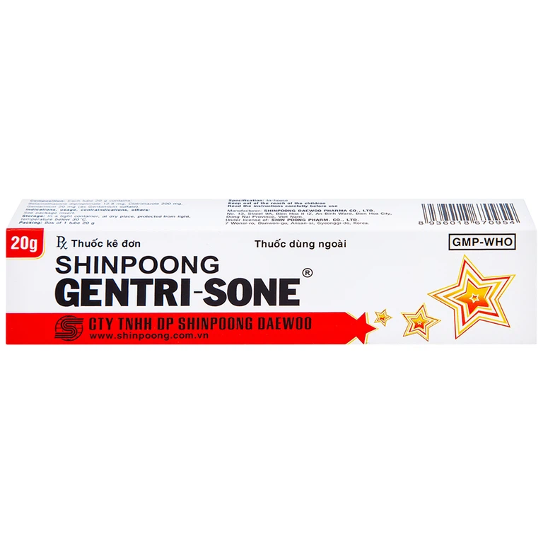 Kem Gentrisone ShinPoong Deawoo điều trị nấm da, giảm viêm ngứa da (20g)