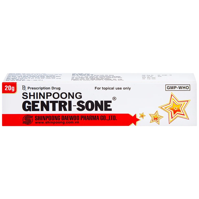 Kem Gentrisone ShinPoong Deawoo điều trị nấm da, giảm viêm ngứa da (20g)