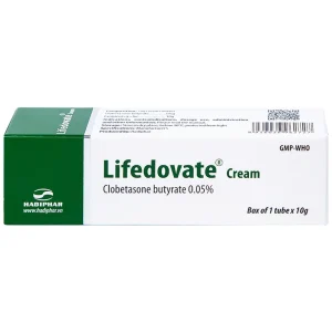 Kem bôi da Lifedovate Cream 0,05% Hadiphar điều trị các vết long eczema, viêm da (10g)